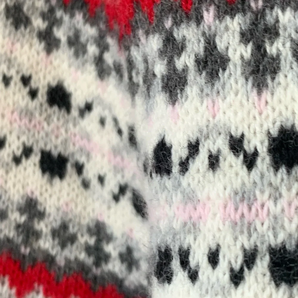 TALBOTS Women’s Red Black Cream Gray Button-down Sweater Cardigan
